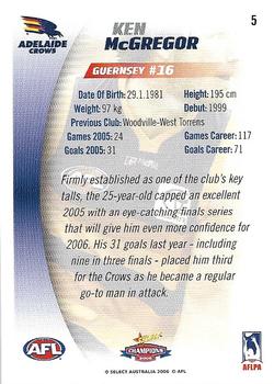 2006 Select AFL Champions #5 Ken McGregor Back